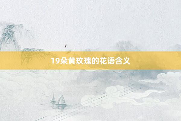 19朵黄玫瑰的花语含义